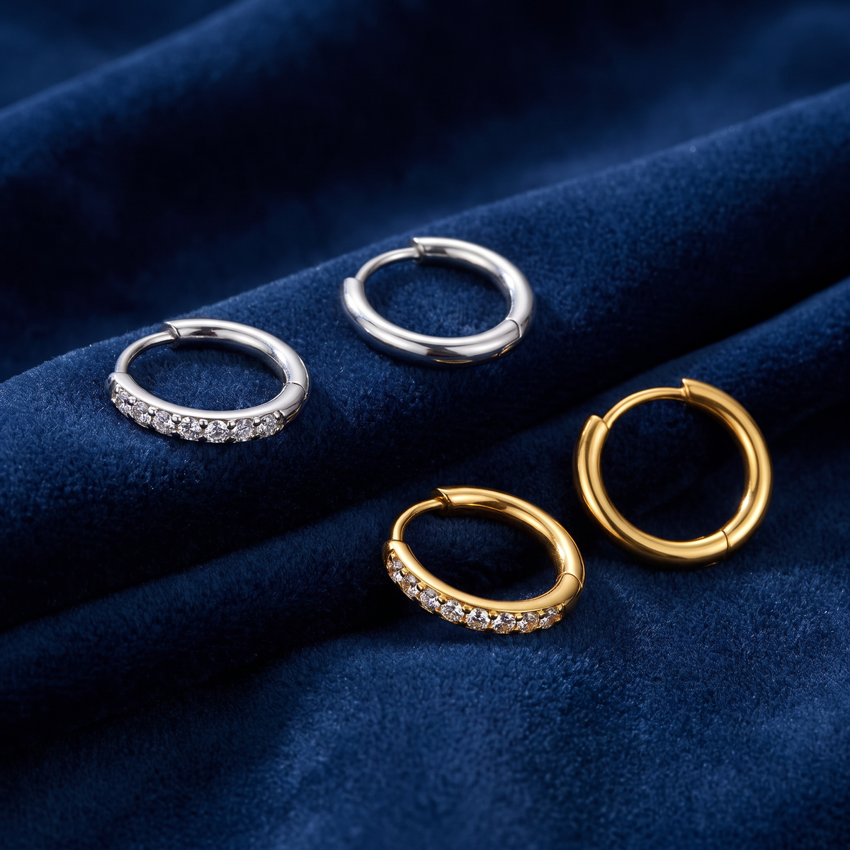 Petite gem hoops