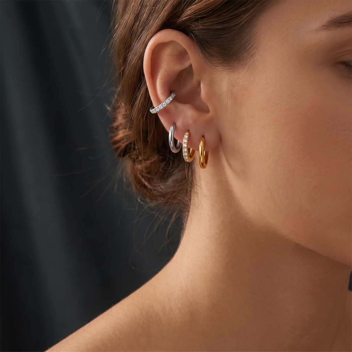 Petite gem hoops
